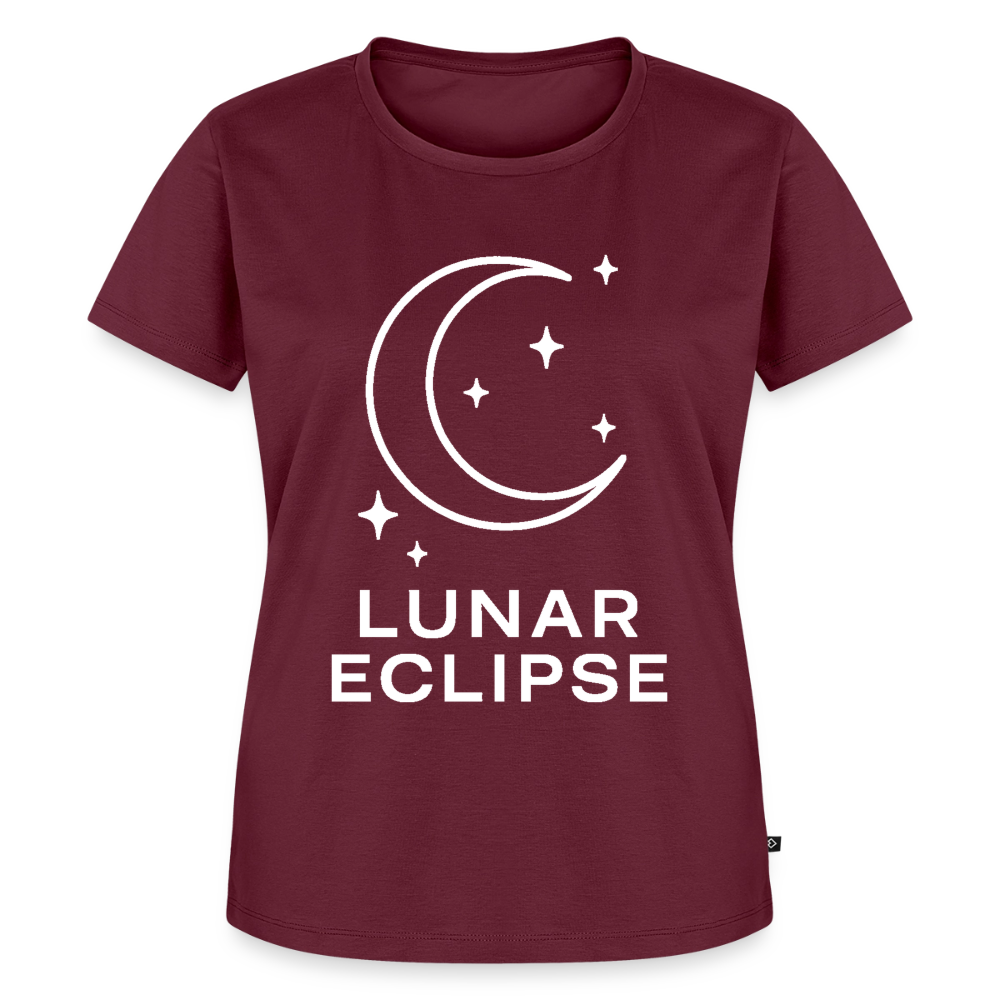 T-Shirt "Simply Lunar" (Frauen) - Burgunderrot