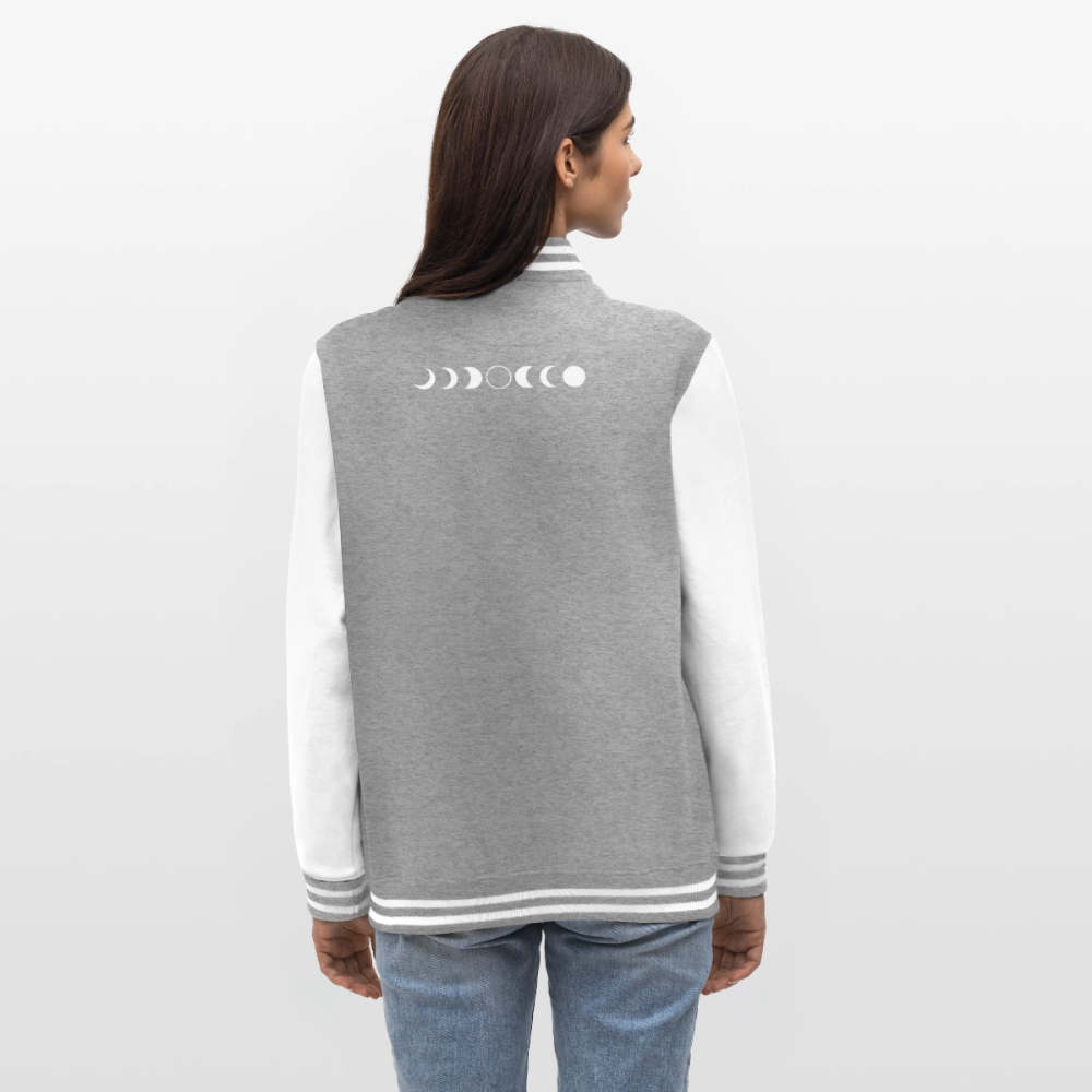 Collegejacke "The Eclipse" - Grau meliert/Weiß