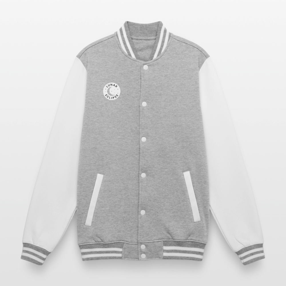 Collegejacke "The Eclipse" - Grau meliert/Weiß