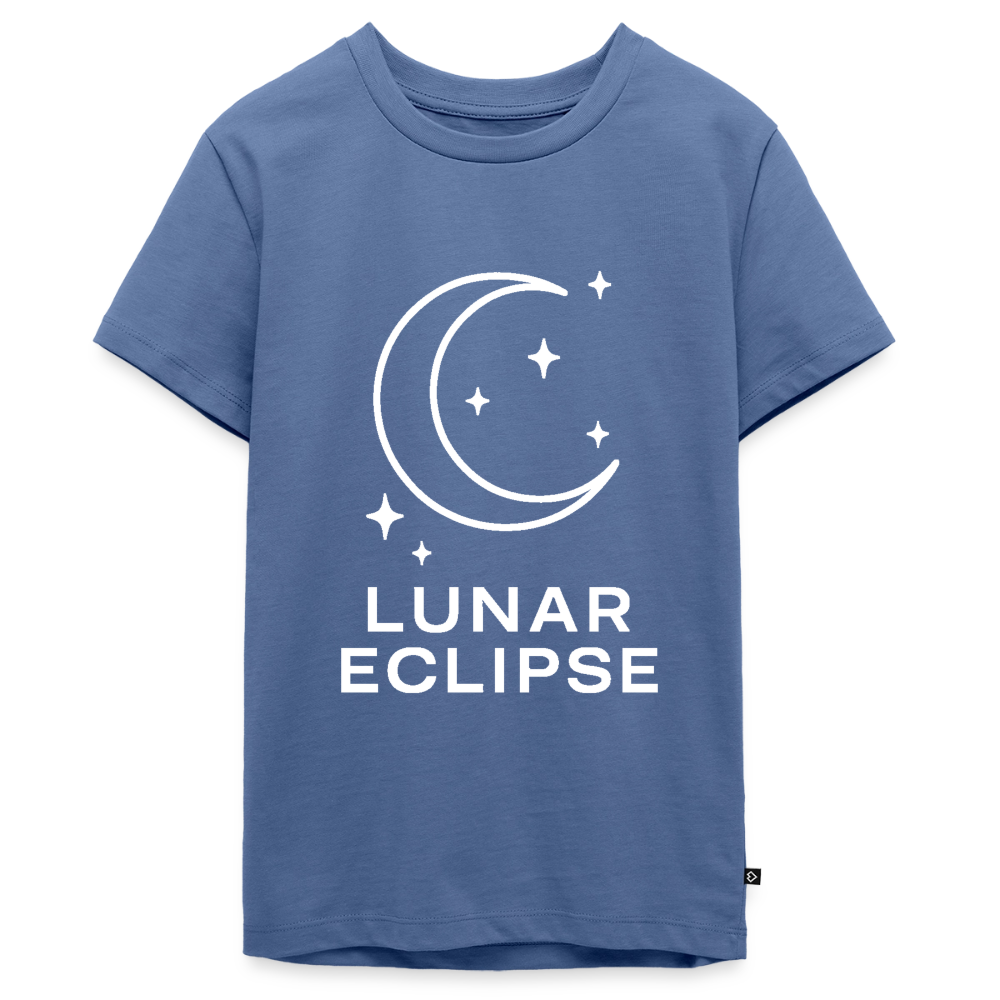 Kinder-T-Shirt "Simply Lunar" - Taubenblau