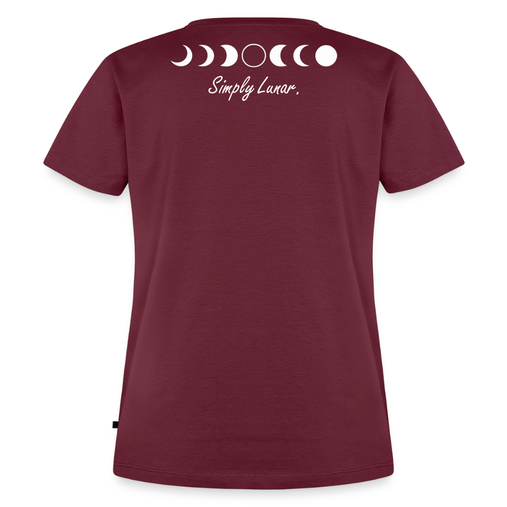 T-Shirt "Simply Lunar" (Frauen) - Burgunderrot