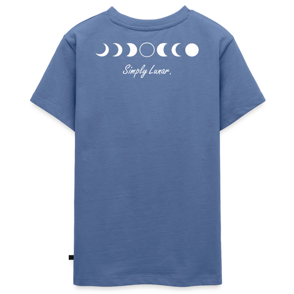 Kinder-T-Shirt "Simply Lunar" - Taubenblau