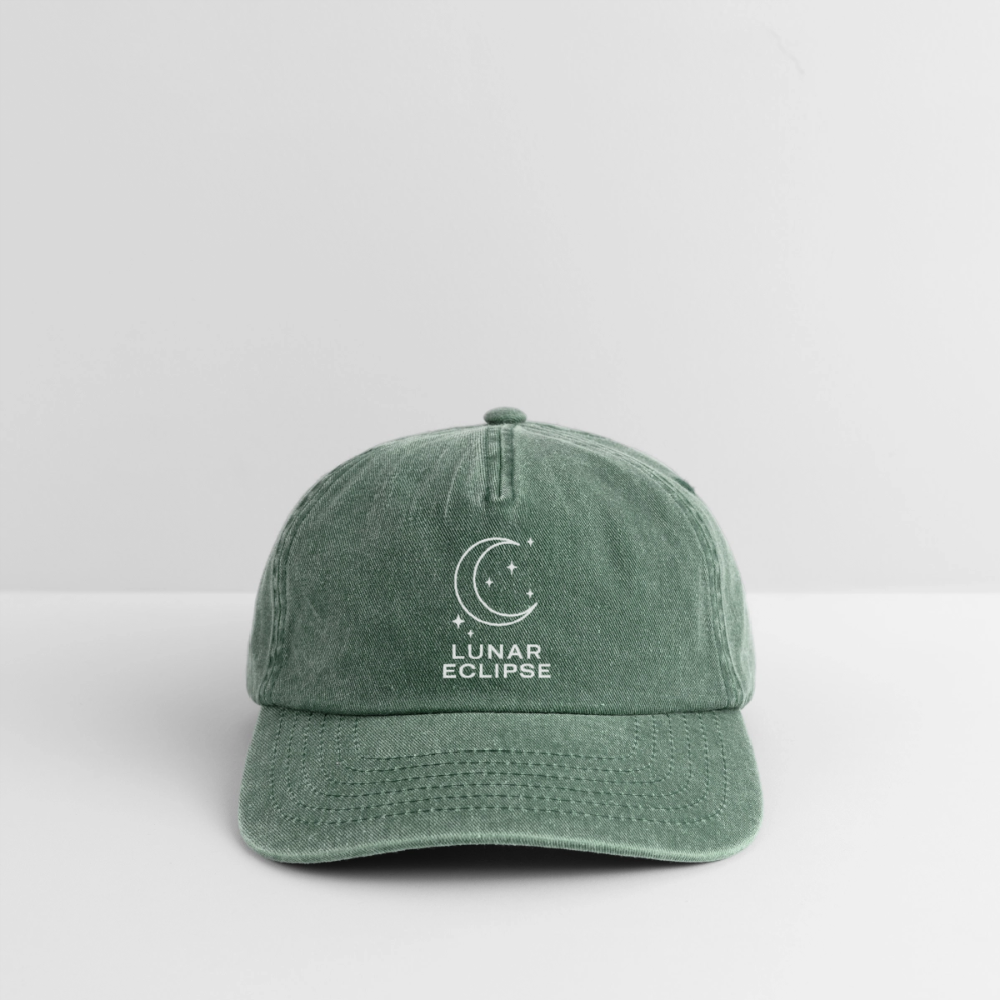Vintage-Cap "Simply Lunar" - Vintage Flaschengrün 