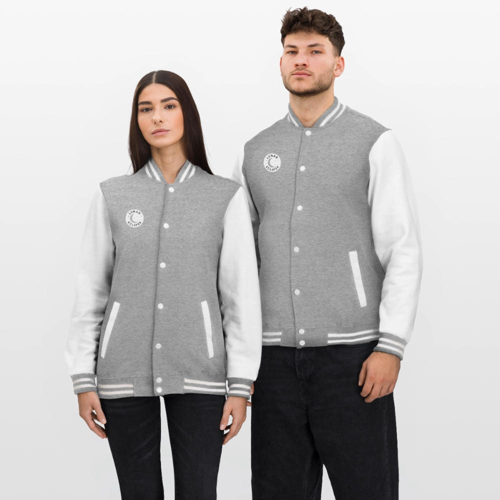 Collegejacke "The Eclipse" - Grau meliert/Weiß