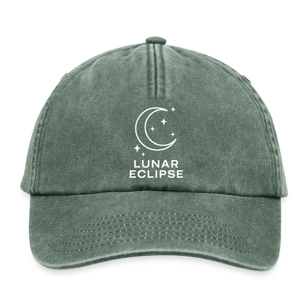 Vintage-Cap "Simply Lunar" - Vintage Flaschengrün 