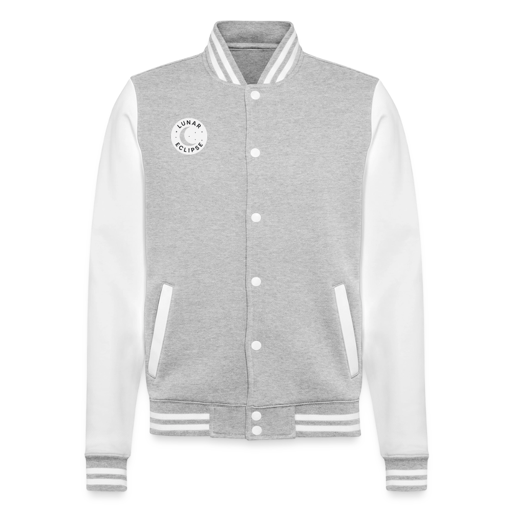 Collegejacke "The Eclipse" - Grau meliert/Weiß