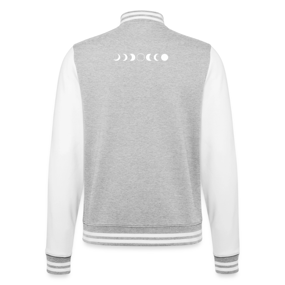 Collegejacke "The Eclipse" - Grau meliert/Weiß