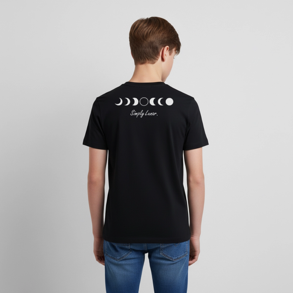Kinder-T-Shirt "Simply Lunar" - Schwarz